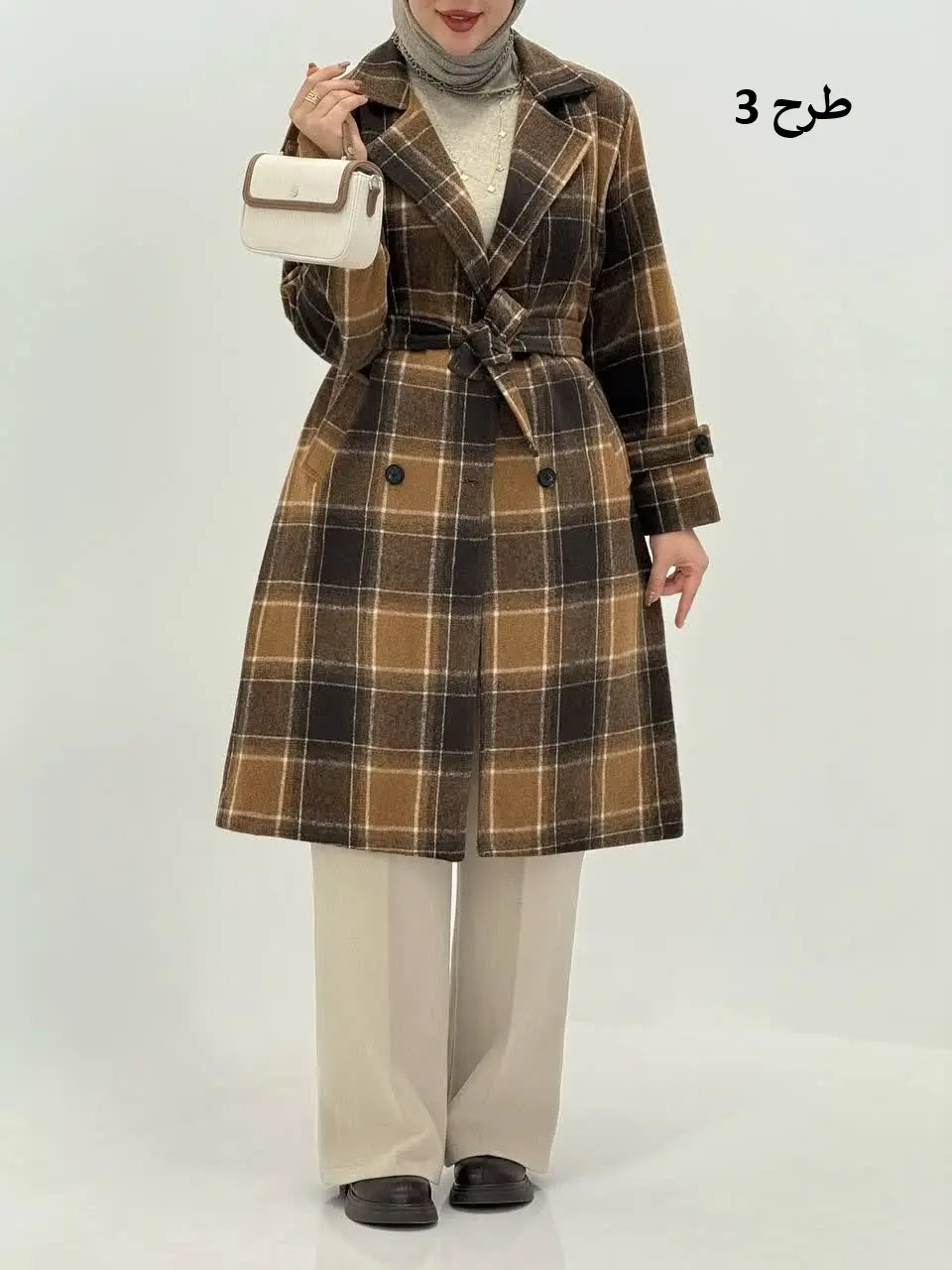 3697-پالتو چهارخونه آذین